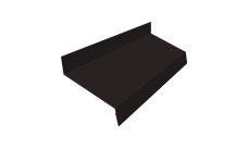 Отлив простой 50 0,45 Drap ST RAL 9005 черный (2м)