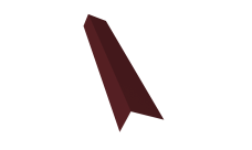 Планка на коньковый аэратор 30х20 Фартук S8 0,5 Satin с пленкой RAL 3005 красное вино (2м)