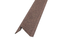 Планка ветровая Grand Line c базальтовой крошкой для мягкой кровли 60х30х90 Фартук S5 бронзовая 1,25м