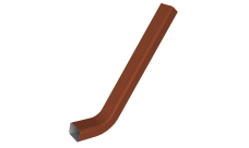 Труба гофрированная Vortex Lite 76х102х1000мм с коленом PE RAL 8004 терракота