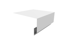 Планка околооконная сложная 200х75х18 (j-фаска) Grand Line 0,5 Satin с пленкой RAL 9003 сигнальный белый (2м)