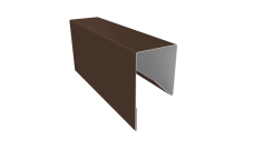 Планка П-образная заборная 17 0,5 PurPro с пленкой RAL 8017 шоколад (2м)