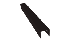 Планка П-образная заборная 24 0,45 PE-Double с пленкой RAL 9005 черный (3м)