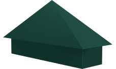 Колпак на полустолб для С20 0,5 Satin с пленкой RAL 6005 зеленый мох