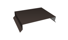 Парапетная крышка прямая 200мм Grand Line 0,5 Satin Matt TX RR 32 темно-коричневый (2м)