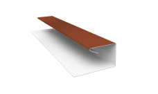 Планка П-образная завершающая сложная Корабельная Доска Grand Line 0,45 PE с пленкой RAL 8004 терракота (2м)