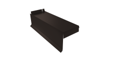 Планка торцевая сегментная Квадро профи Левая стартовая 0,45 Drap TX RR 32 темно-коричневый