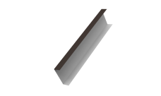 Декоративная накладка на столб универсальная 62х55 для забора жалюзи 0,5 Drap TX RR 32 темно-коричневый (3м)