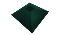 Колпак на столб под фонарь 390х390мм 0,45 PE с пленкой RAL 6005 зеленый мох