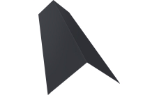 Планка конька плоского 145х145 Grand Line 0,5 Satin Matt TX RAL 7024 мокрый асфальт (3м)