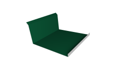 Планка примыкания нижняя 20х122х260х15 0,4 PE с пленкой RAL 6005 зеленый мох (2м)