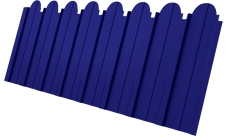 Профнастил C10A фигурный Grand Line 0,45 PE RAL 5002 ультрамариново-синий