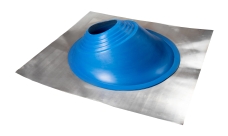 Проходной элемент (мастер флеш) угловой №3.1 (280-460мм) +185 EPDM (металлический неокрашенный фланец) синий