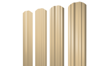 Штакетник Twin фигурный 0,45 PE RAL 1014 слоновая кость