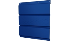 Софит металлический Классик v01 Grand Line центральная перфорация 0,45 PE с пленкой RAL 5005 сигнальный синий