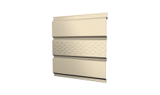 Софит металлический Grand Line центральная перфорация 0,45 Print Elite с пленкой Milky Wood TwinColor