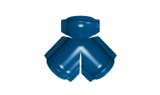 Тройник Y малого конька полукруглого 0,45 PE с пленкой RAL 5005 сигнальный синий