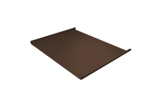 Фальц двойной стоячий Grand Line 0,45 Drap-double TX с пленкой на замках RAL 8017 шоколад