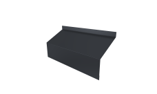 Ламель забора жалюзи Milan/Milan new стартовая/финишная для калиток и ворот 0,45 PE RAL 7024 мокрый асфальт