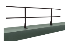 Ограждение кровельное для парапета на плоскую кровлю 2,0х0,6м RAL 9005