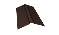 Планка конька прямоугольного 150х30х150 0,5 PurLite Matt RAL 8017 шоколад (2м)