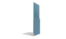 Планка приемная оконная Grand Line 0,45 Drap ТХ RAL 5024 пастельно-синий (2м)