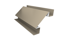 Планка угла внутреннего сложного Блок-Хаус новый Grand Line 0,45 ПЭ с пленкой RAL 1015 светлая слоновая кость (2м)