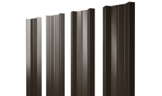 Штакетник М-образный A с прямым резом Grand Line 0,5 PurLite Matt RR 32 темно-коричневый