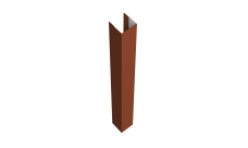 Стойка жалюзи Texas для монтажа с крепежным вкладышем 0,45 Drap TX RAL 8004 терракота (2,5м)