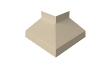 Угол отлива внешний 70 0,45 Drap TX с пленкой RAL 1015 светлая слоновая кость