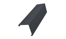 Декоративная накладка на столб универсальная угловая 80х80 для забора жалюзи 0,45 PE-Double RAL 7024 мокрый асфальт (2,5м)