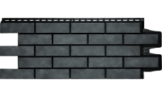Фасадная панель Grand Line Клинкерный кирпич Дизайн Плюс антрацит с черным швом