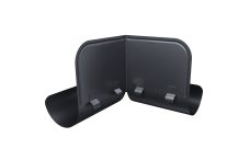 Ограничитель перелива угловой GL PU 125/90 RAL 7024 мокрый асфальт