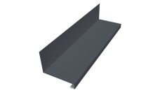 Планка примыкание нижнее к трубе для Кликфальц Pro Grand Line 0,45 Drap ST RAL 7024 мокрый асфальт (2м)