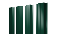 Штакетник П-образный A с прямым резом Grand Line 0,5 Satin Matt RAL 6005 зеленый мох