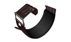 Соединитель желоба Grand Line ПЭ матовый 125мм RR 32 темно-коричневый