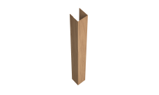 Стойка жалюзи Texas для монтажа с крепежным вкладышем 0,45 Print Elite Honey Wood TwinColor (3м)