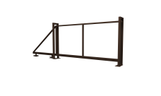 Ворота откатные Жалюзи Texas 2,0х4,0 RAL 8017 без заполнения (ламель 125 мм)