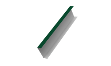 Декоративная накладка на столб универсальная 62х55 для забора жалюзи 0,7 PE RAL 6005 зеленый мох (2м)
