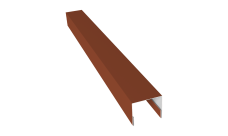 Планка П-образная заборная 24 0,45 Drap TR RAL 8004 терракота (2,5м)