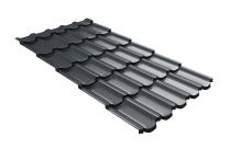 Профиль волновой "Квинта плюс3D" ("Kvinta plus3D") 0,45 PE RAL 7024 мокрый асфальт