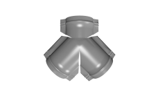 Тройник Y конька полукруглого 0,5 Satin с пленкой RAL 7004 сигнальный серый