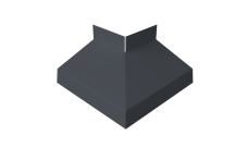 Угол отлива внешний 50 0,5 PE lite с пленкой RAL 7024 мокрый асфальт