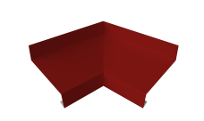 Угол отлива внутренний 50 Grand Line 0,45 PE с пленкой RAL 3011 коричнево-красный