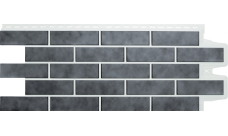 Фасадная панель Grand Line Клинкерный кирпич Дизайн Плюс гранит с белым швом
