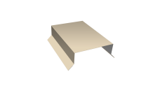 Парапетная крышка прямая 125мм 0,45 PE с пленкой RAL 1015 светлая слоновая кость (2м)