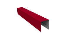 Планка боковая для забора из сайдинга (Блок-хаус new) 0,45 PE RAL 3003 рубиново-красный (2,06м)