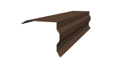 Планка торцевая фигурная 100х85 0,5 Satin с пленкой RAL 8017 шоколад (2м)
