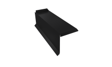 Планка торцевая сегментная 30мм Левая 0,5 Rooftop Бархат RAL 9005 черный