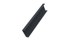 Декоративная накладка на столб универсальная 80х80 для забора жалюзи 0,45 PE-Double RAL 7024 мокрый асфальт (3м)